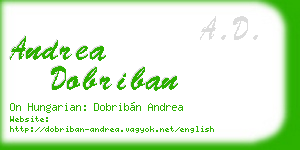 andrea dobriban business card